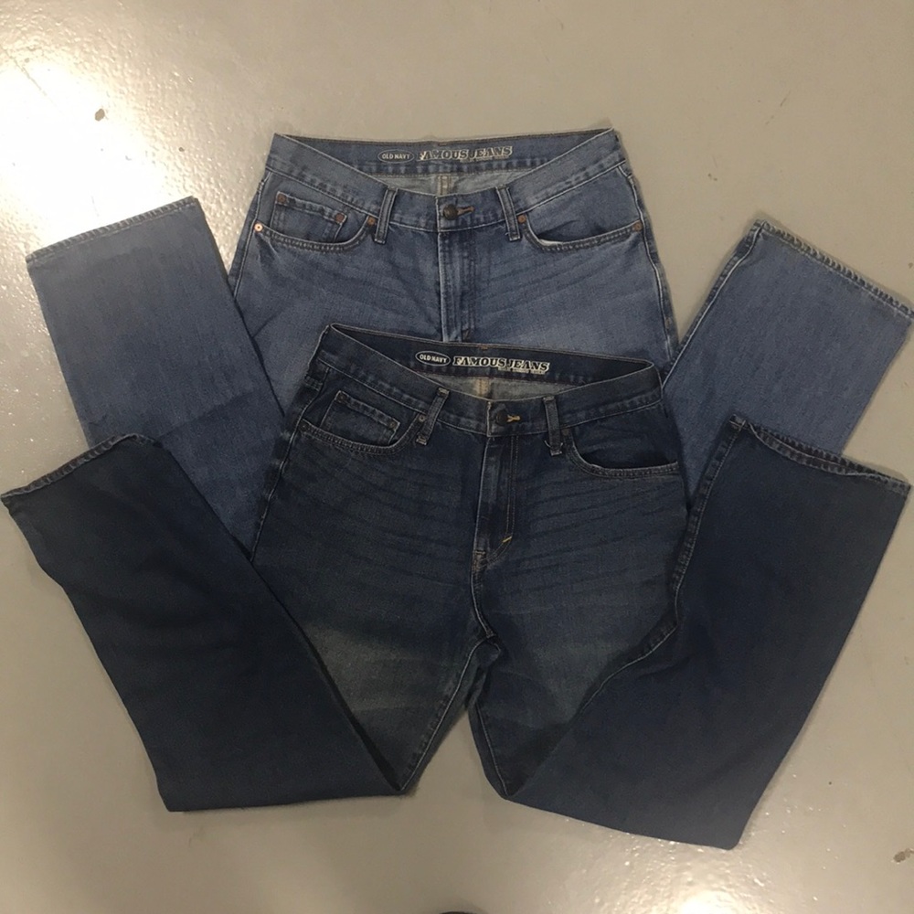 2 Worn Men’s Regular Cut Old Navy Jeans